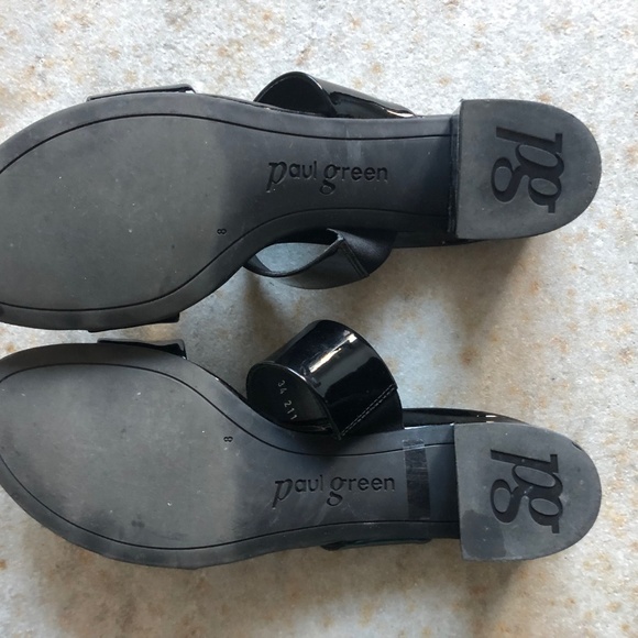 Paul Green Patent Leather Slides - Picture 7 of 8